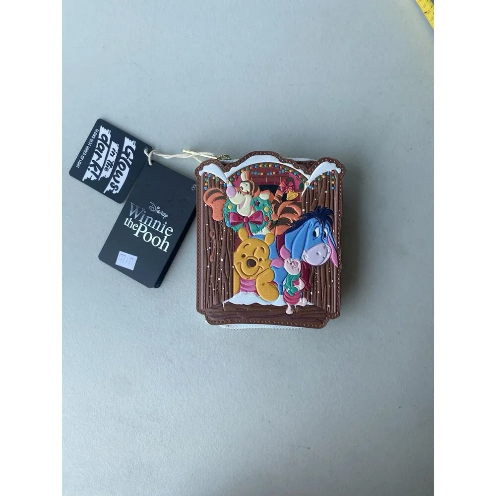 Loungefly Disney Winnie the Pooh Holiday Zip Around Wallet Glow in Dark NWT 2024